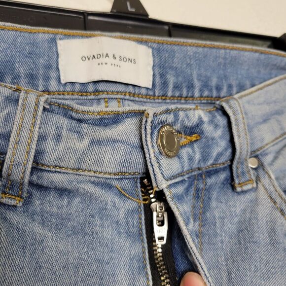 Ovadia & Son's Men's Size 30 OS-1 Slim Fit Light Wash Blue Denim 5 Pocket Jeans - Picture 5 of 7